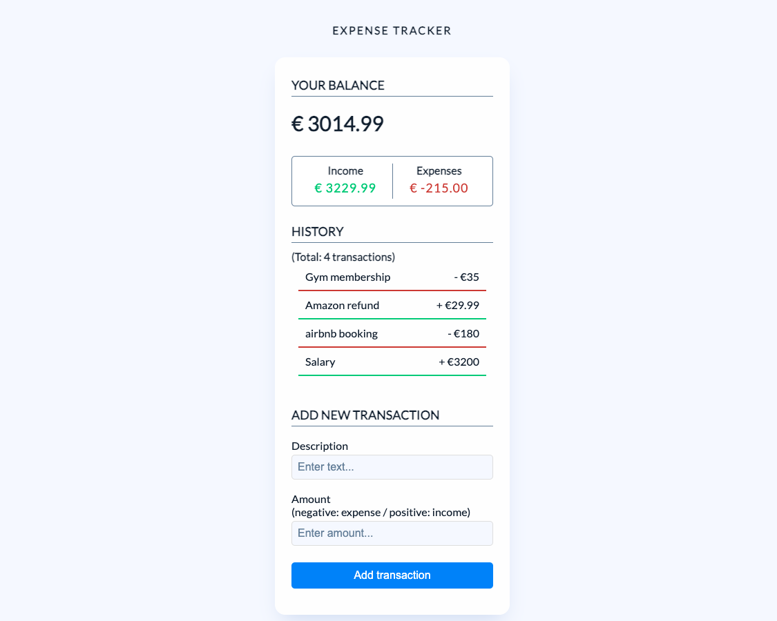 Expense tracker app